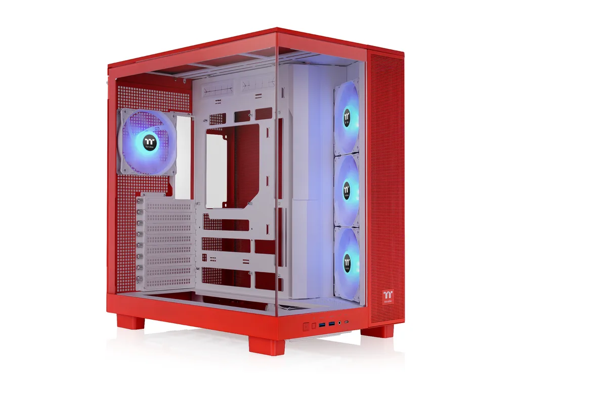Thermaltake Thermaltake View 380 XL TG ARGB Flaming Orange PC Case CA-11E-00MRWN-00 — product photo