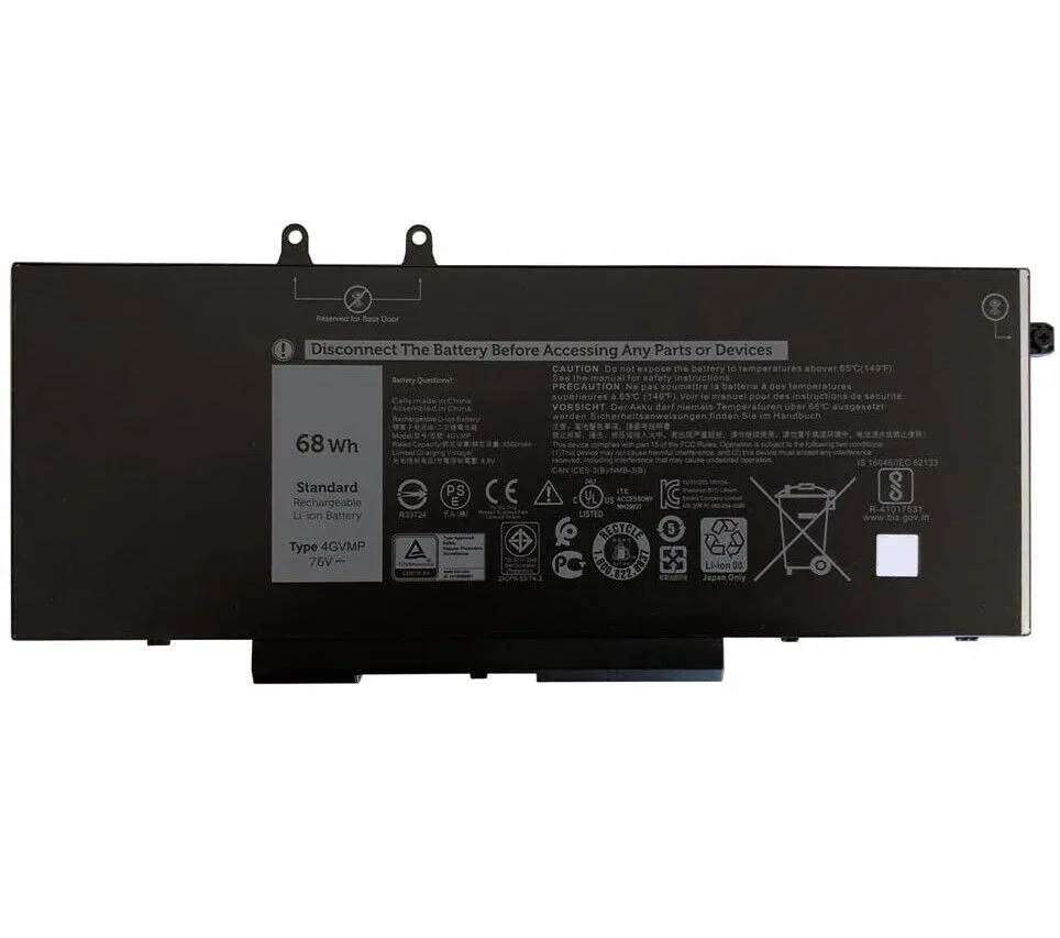 xuanlan xuanlan 4GVMP 68Whr 7.6V laptop battery for Dell Latitude 5400 5500 — product photo