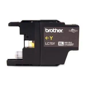 Rectangular yellow ink cartridge with Brother branding