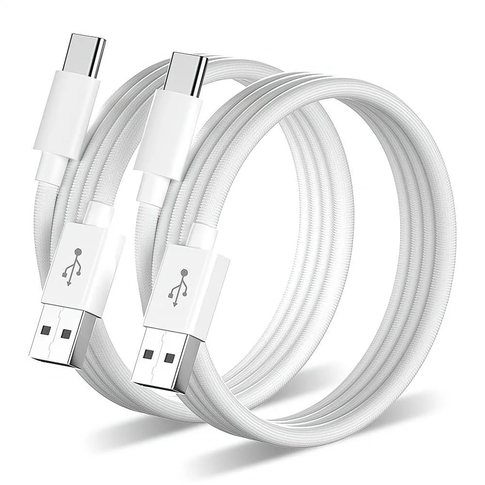  GE USB-A to USB-C Woven Cable 25 ft Black 2Pack — product photo