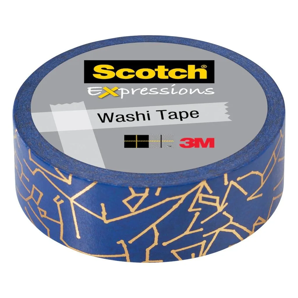 3M 3M Scotch Expressions Foil Washi Tape .59 in x 393 in Gold Constellations — product photo