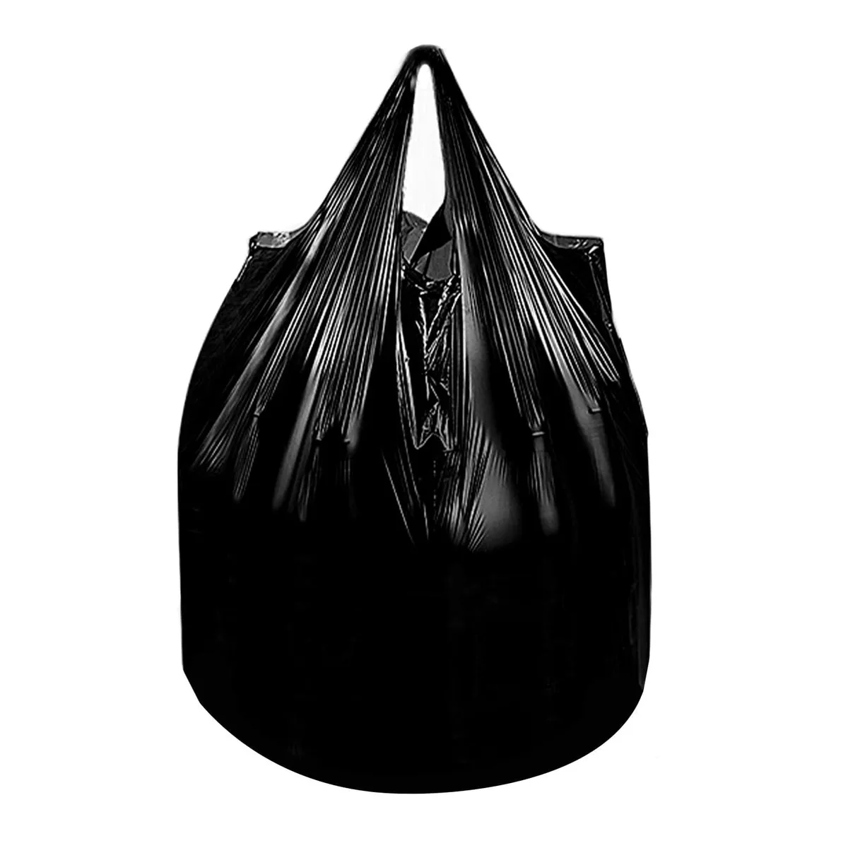  WAIKAS 4 Gallon Trash Bags with Handles 80 Pack 45x55cm 1Mil Black — product photo