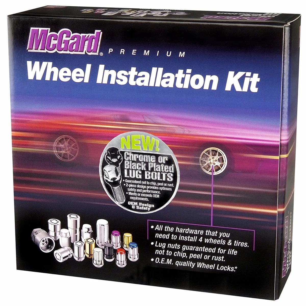 MCGARD MCGARD 67179 Chrome Bolt Wheel Install Kit M12x1.5 17mm 16 Bolts 4 Locks — product photo