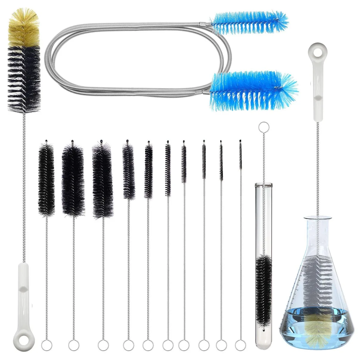 12 Pack Glass Tube Pipe Cleaner Brush Set — product photo