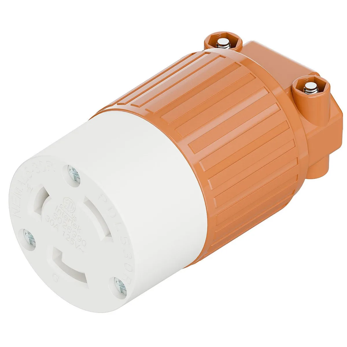LORDWORLD LORDWORLD Nema L5-30R 30A 125V Locking Connector Orange — product photo