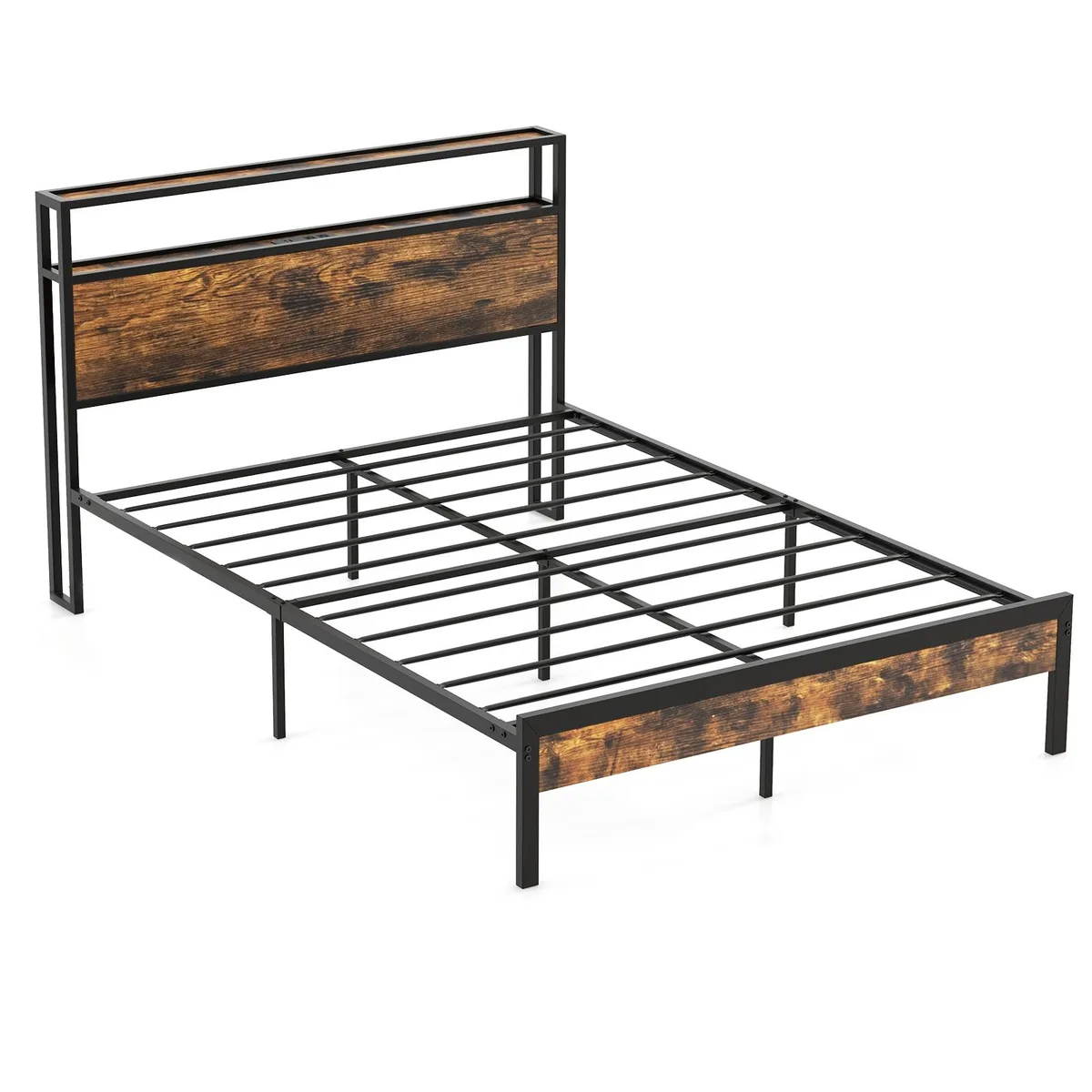 SlickBlue SlickBlue Full Bed Rustic Brown 54" 66 lbs 18W USB-C — product photo