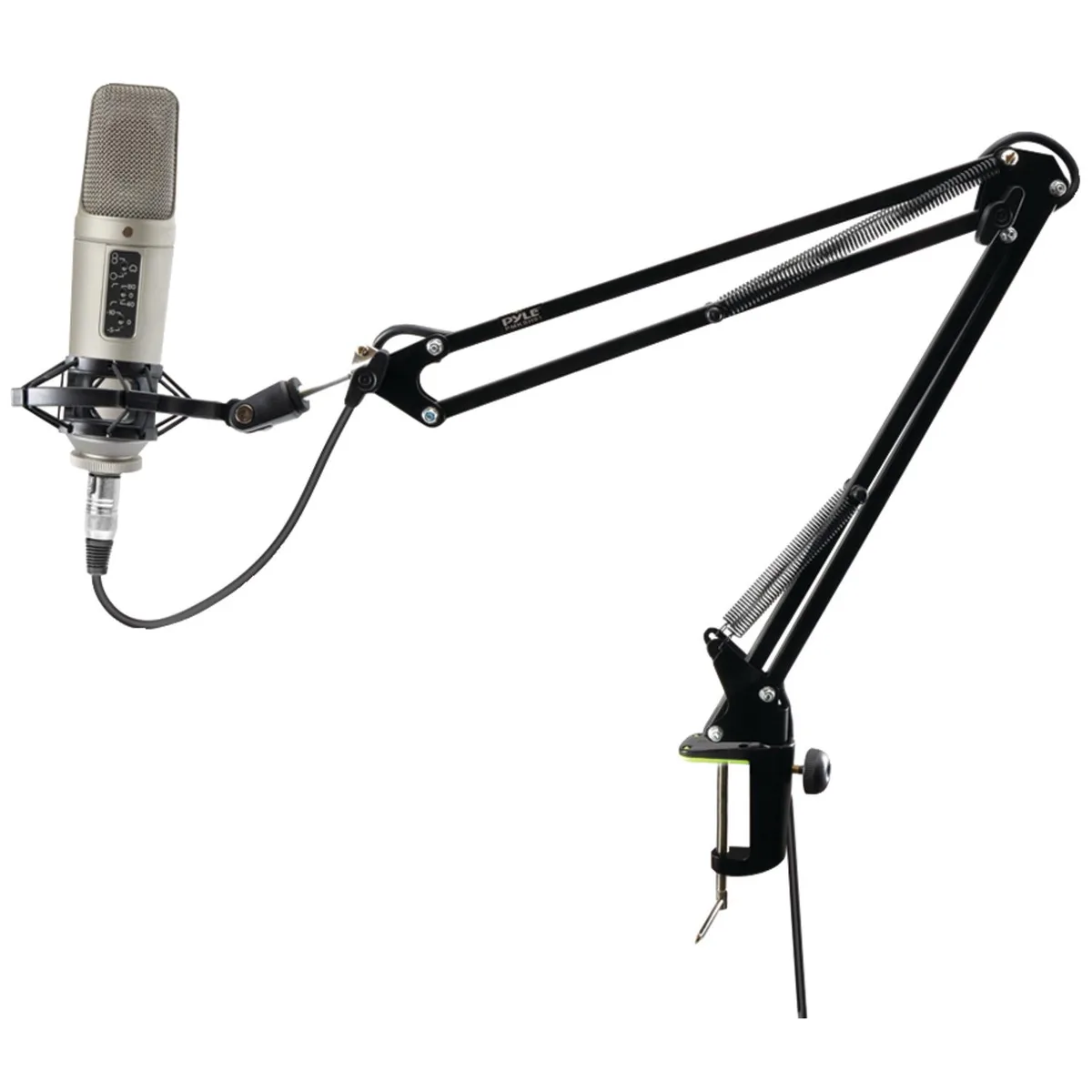 PYLE AUDIO Pyle Audio PMKSH01 Universal Table Clamp Boom Shock Mount with 9.8 ft XLR Cable — product photo