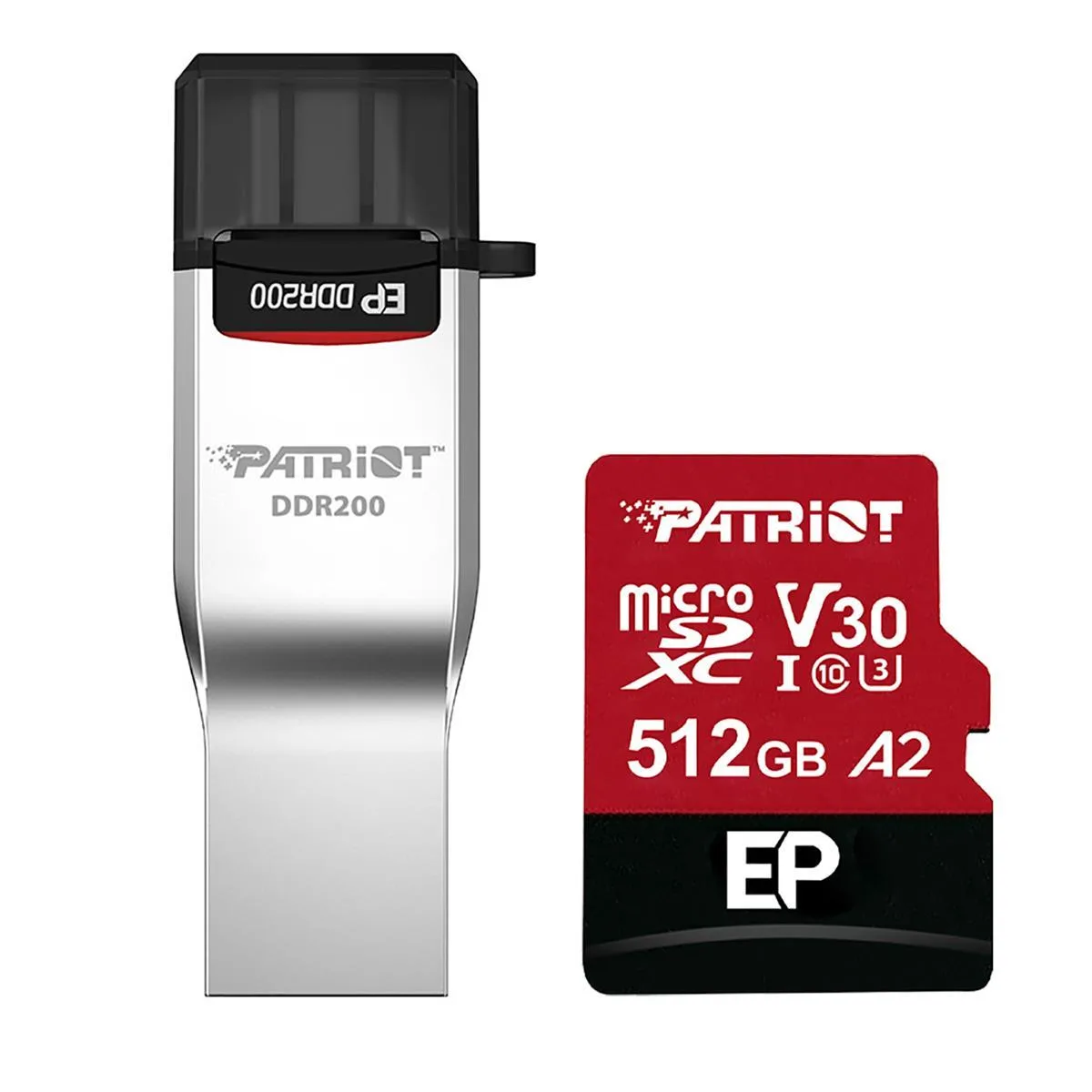 Patriot Memory Patriot EP 512GB Micro SD V30 A2 DDR200 memory card — product photo