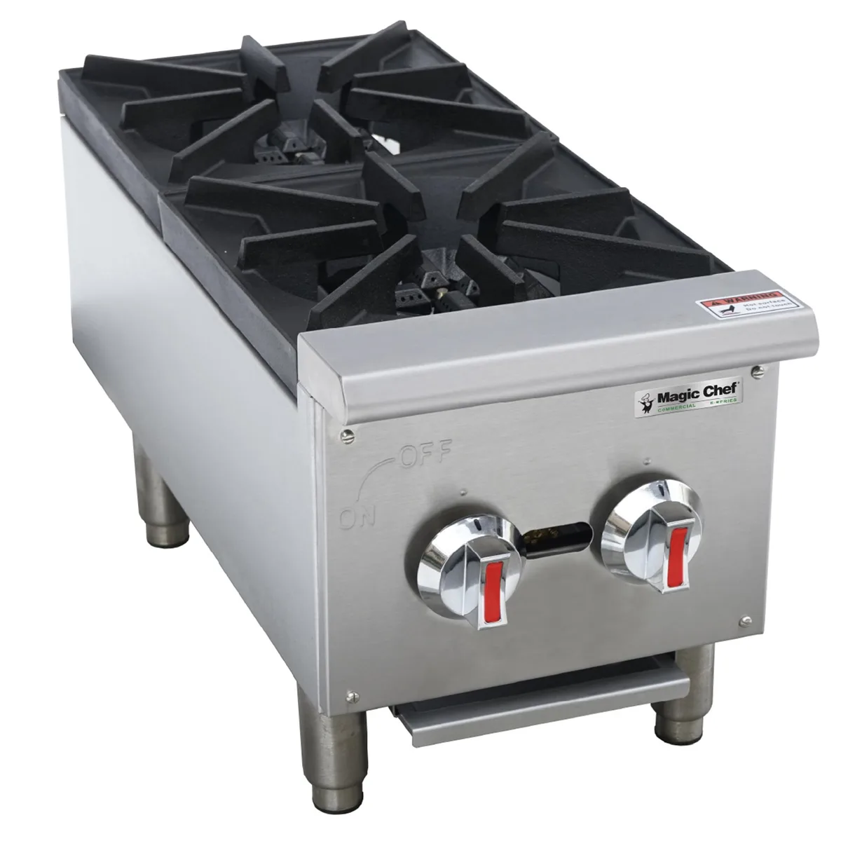 Magic Chef Magic Chef 12 in. 2-Burner Countertop Hotplate 50000 BTU Stainless Steel — product photo