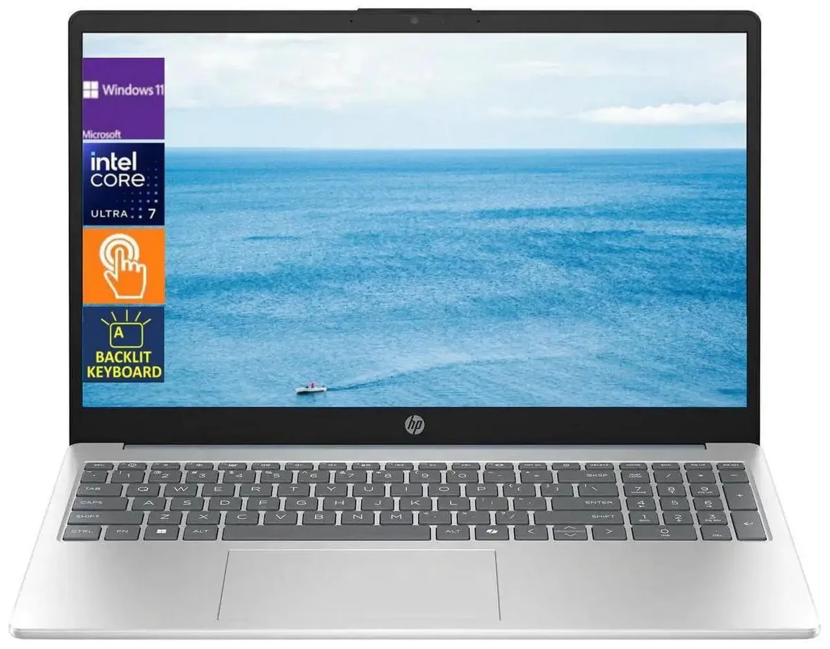 HP HP 15t-fd200 AI Laptop Intel Core Ultra 7 255U 16GB DDR5 512GB SSD 15.6" FHD Touch Moonlight Blue — product photo