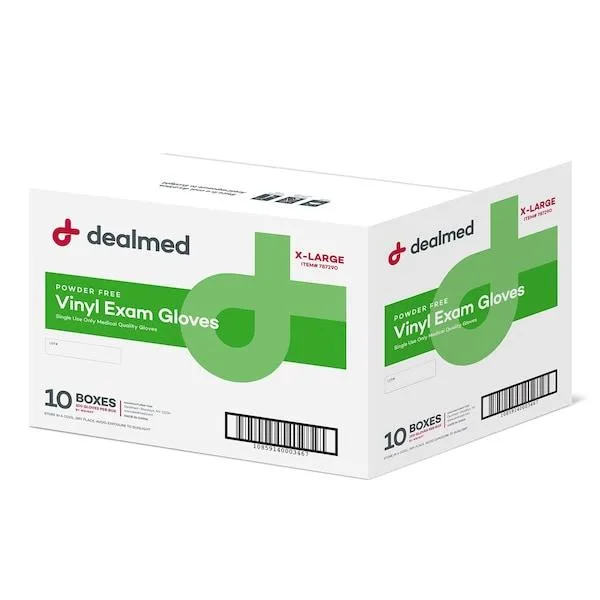 Dealmed Dealmed 787290 Vinyl Exam Gloves XL 1000 PK — product photo