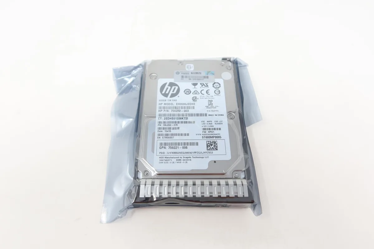 HP HP 759548-001 600GB 15K SAS 12G 2.5" internal hard drive — product photo