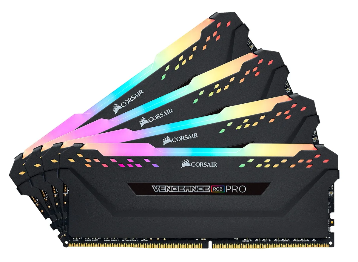 Corsair Corsair Vengeance RGB Pro CMW64GX4M4E3200C16 64GB (4 x 16GB) DDR4 3200 CL16 desktop RAM — product photo