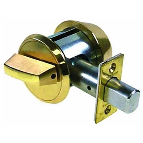 Medeco Medeco 11-C601-605-PA Bright Brass Grade 1 Single Cylinder Deadbolt — product photo