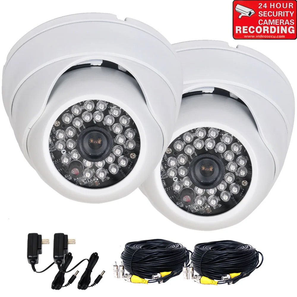 VideoSecu VideoSecu VD6HWLKC2 2 Pack Dome Camera 600TVL 3.6mm 28 IR LEDs — product photo
