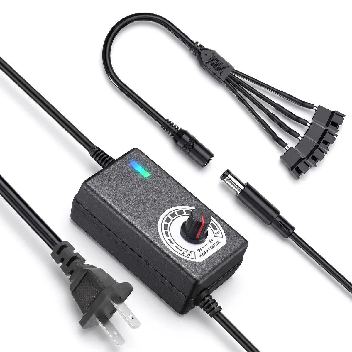  D-Link DEP36W 36W 12V Fan Speed Controller with 4×4-Pin Splitter — product photo