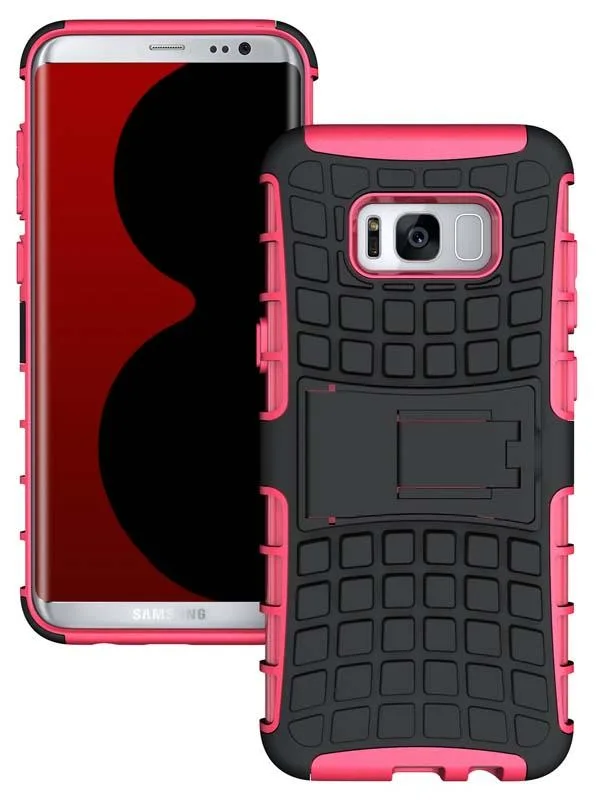 Nakedcellphone Nakedcellphone Grenade Hybrid Case with Stand Pink/Black Galaxy S8 950 — product photo