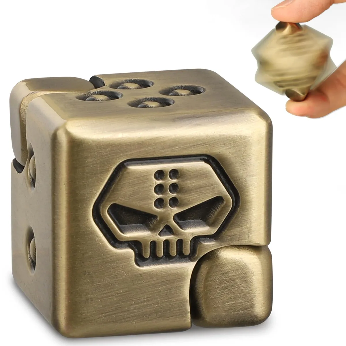  Dice Infinity Fidget Cube Metal 2-in-1 R188 Bearing — product photo