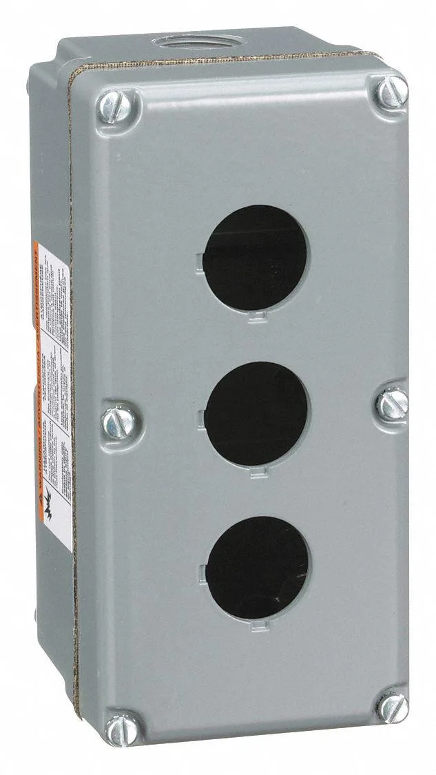 Schneider Electric Schneider Electric 9001KY3 Push Button Enclosure 30 mm 3 Holes Aluminum — product photo