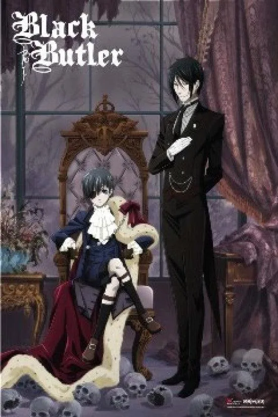 Black Butler anime poster print, 24 by 36 inches, frameless, rolled in tube