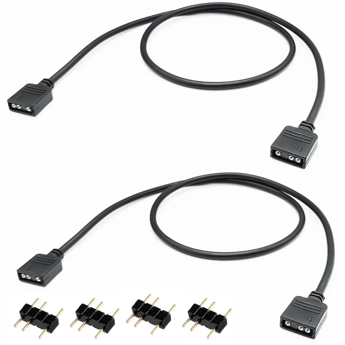  Dushochn DSC-ARGBCABLE 1-to-1 ARGB Extension Cable 50cm 5V 3-pin 2-pack — product photo