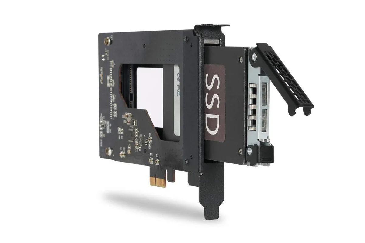 LORDWORLD LORDWORLD 2.5 inch SATA SSD Removable Hard Drive Bay Adapter PCIe ExpressSlot MB839SP-B — product photo