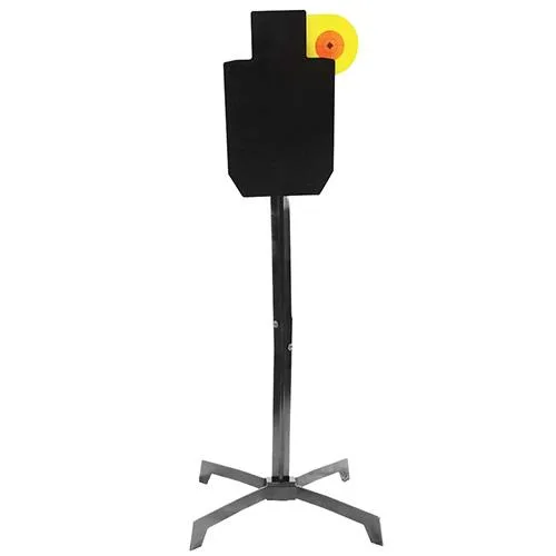 Birchwood Casey 22 inch hostage silhouette steel target with 6 inch paddle base