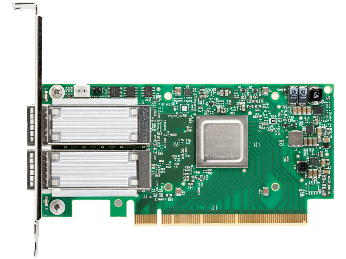 Mellanox Technologies Mellanox Technologies MCX556A-ECAT expansion card, 100 Gbps, dual-port QSFP28, PCIe 3.0 x16 — product photo