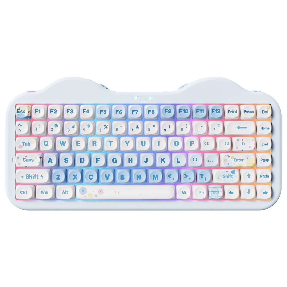YUNZII YUNZII C75 75% Wireless Mechanical Keyboard Blue Milk V2 Switch — product photo