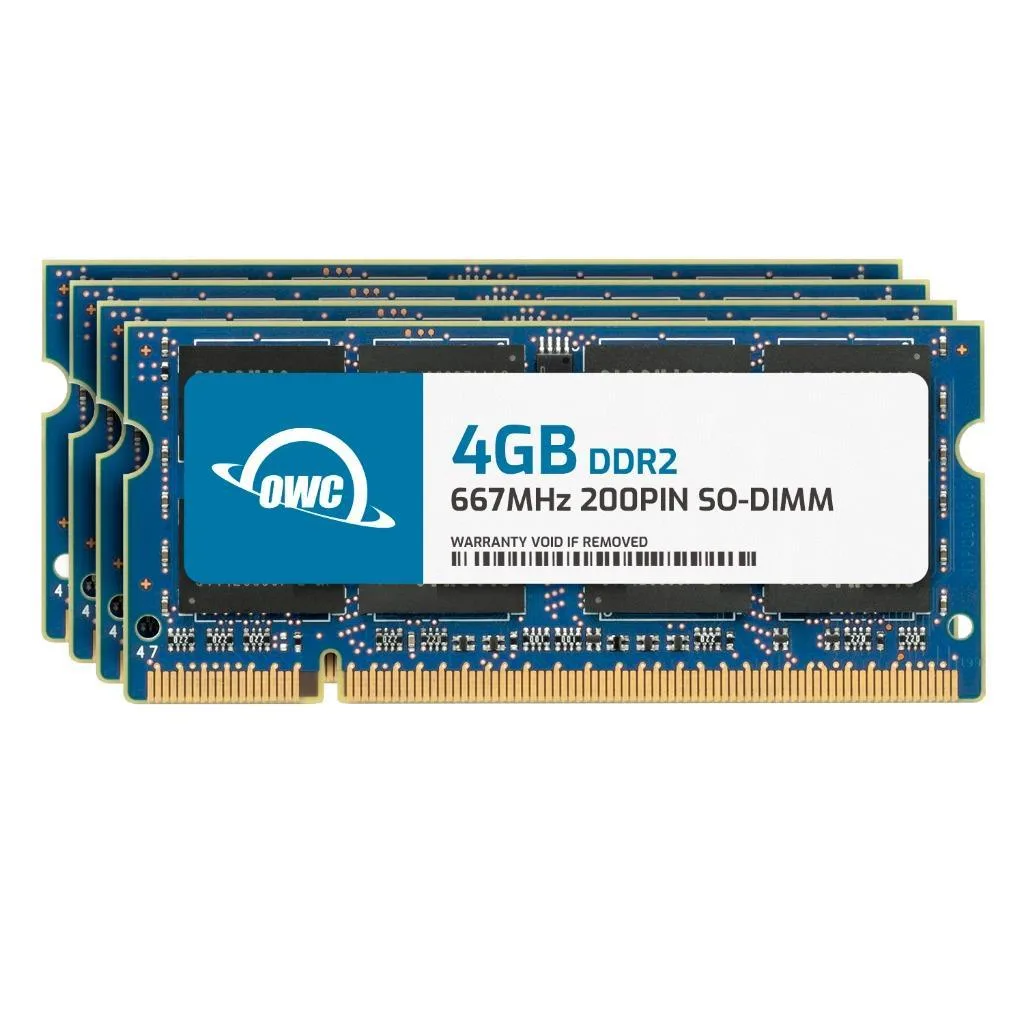 OWC OWC 16GB (4x4GB) DDR2 667 PC2-5300 CL5 200-pin SODIMM Kit — product photo