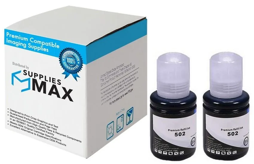 SuppliesMax SuppliesMax Compatible Ink Bottle 2-Pack Black T502120-D2 7500 Pages — product photo