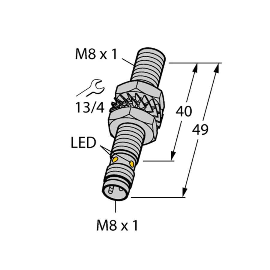 Turck Turck BI1.5-EG08-AP6X-V1131/S100 M8 inductive sensor PNP 1.5mm 1030VDC 18g — product photo