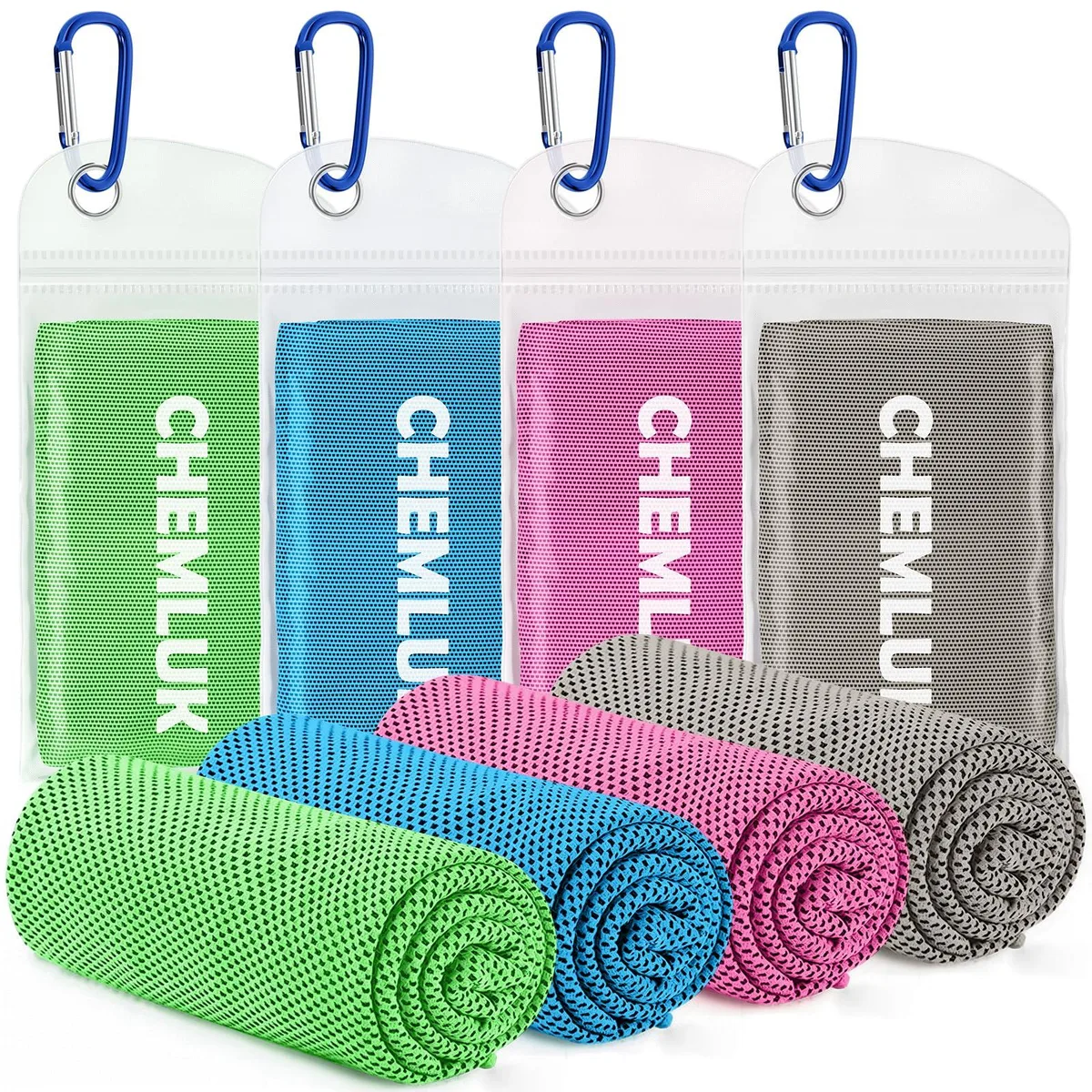  Lavish Home Cooling Towels 40x12in 4 Pack Multicoloured — product photo