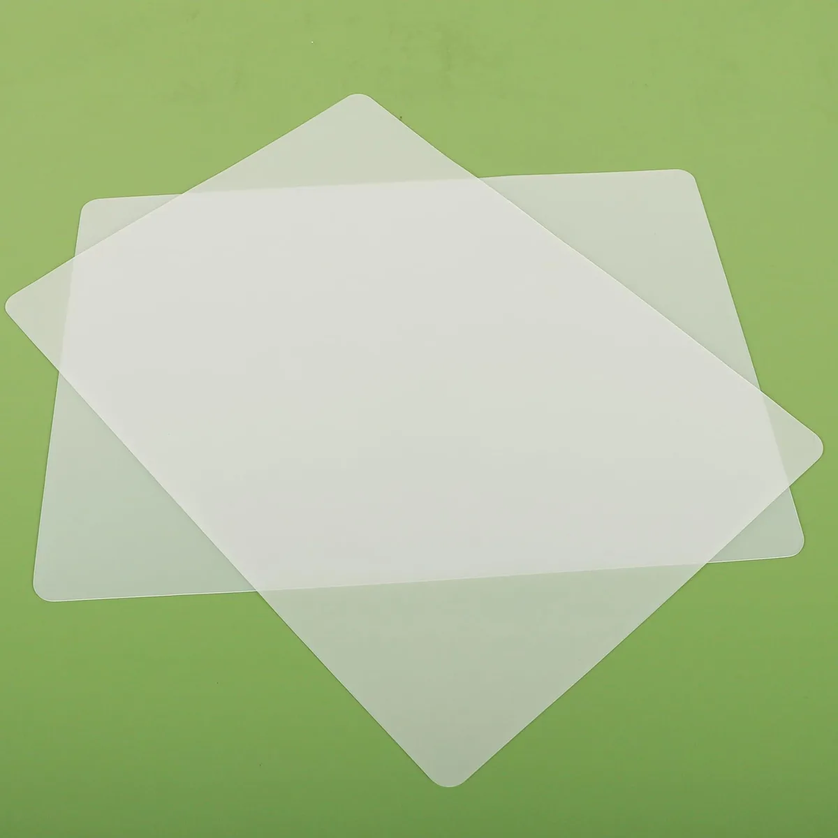 Two clear silicone countertop mats 10.24 by 14.2 inch dual-sided non-slip finish