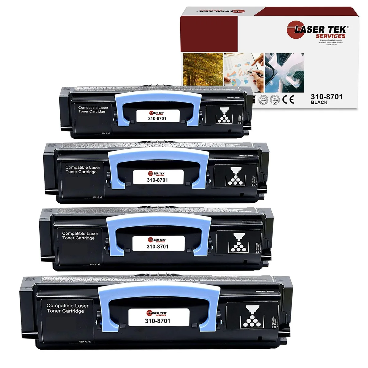 Laser Tek Services Laser Tek Services 310-8701 Black Toner Cartridge 4PK 6000pp — product photo