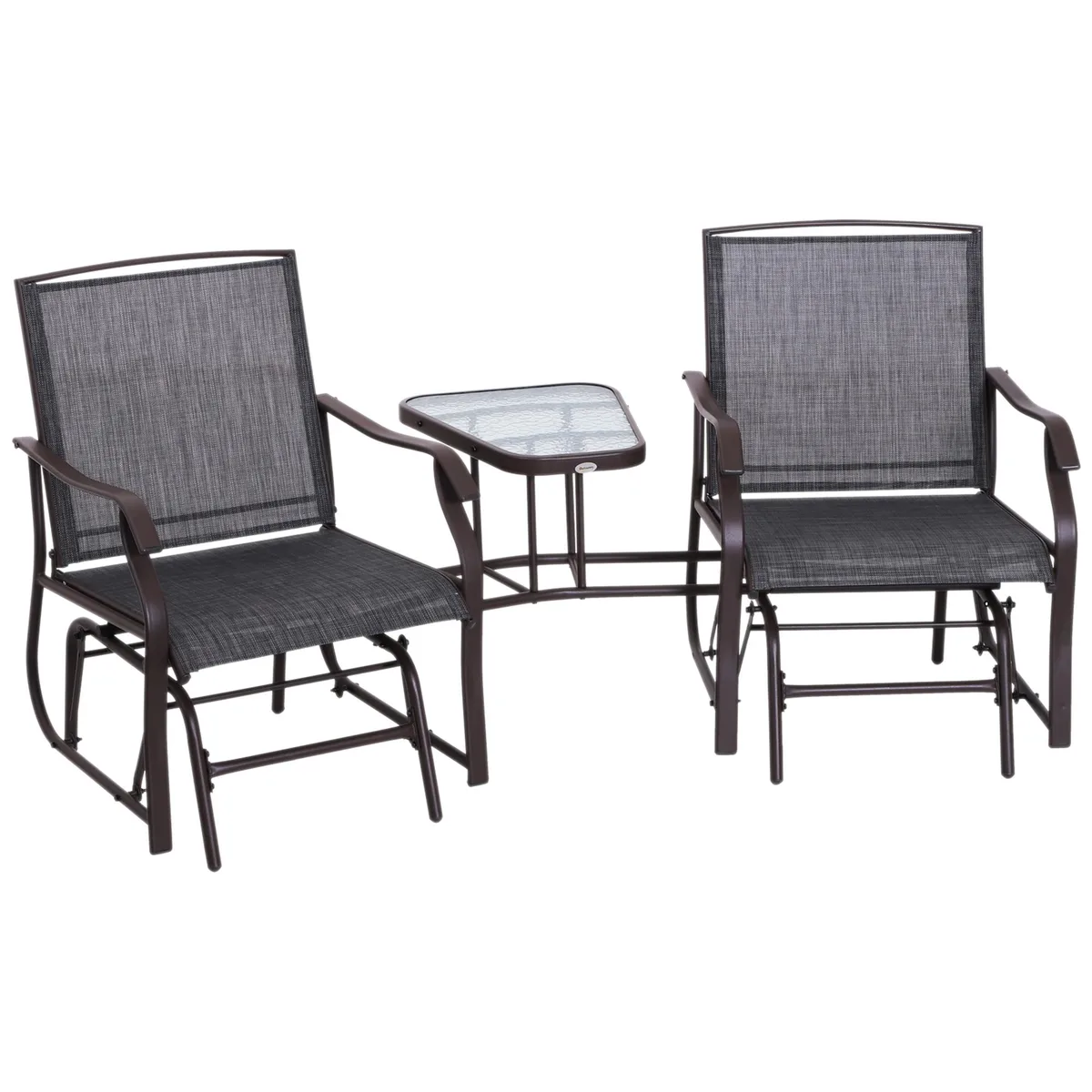 Grey steel occasional table rectangular top 19.75 by 6.75 inches