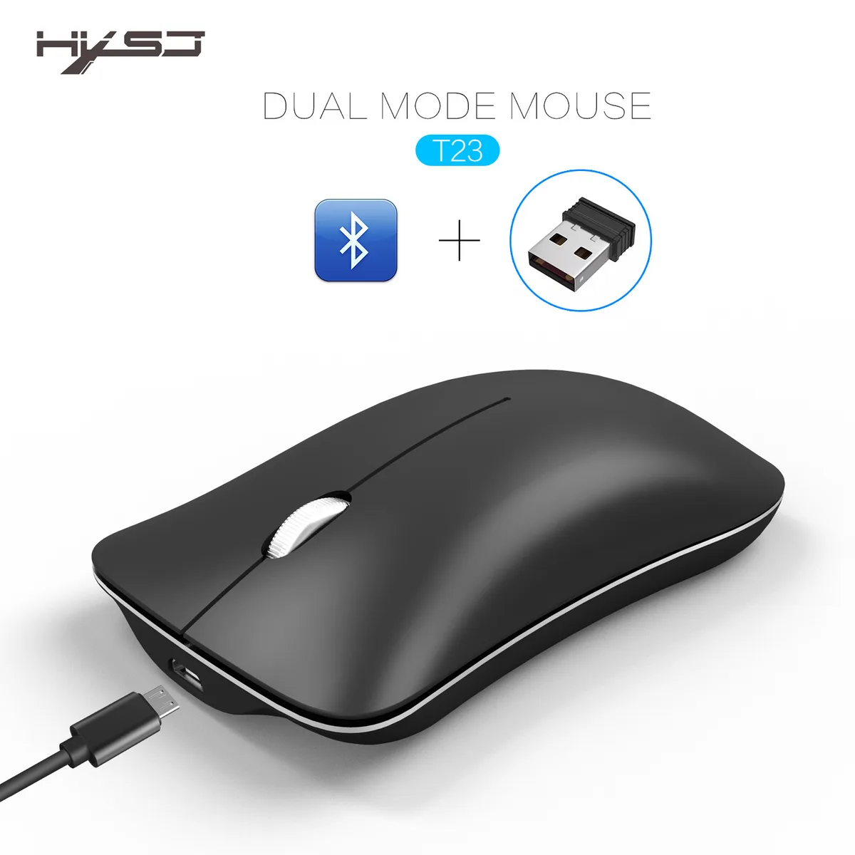 LUOM LUOM HXSJ/T23 gaming mouse dual wireless 1600 dpi black — product photo
