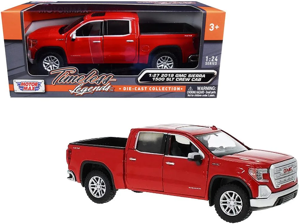 MOTORMAX MOTORMAX 2019 GMC Sierra 1500 SLT Crew Cab Pickup Truck Red 1/24-1/27 Diecast Vehicle — product photo