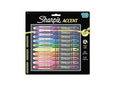 Sanford Sanford Sharpie Accent Liquid Highlighter Chisel Tip Assorted 10/Set 24415PP — product photo