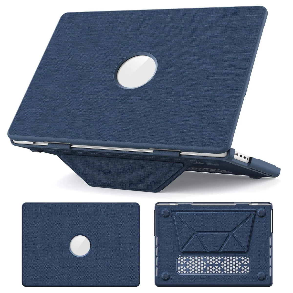 Batianda Batianda Fabric Case MacBook Pro 14 2025 2024 2023 Navy 2 in 1 accessory — product photo