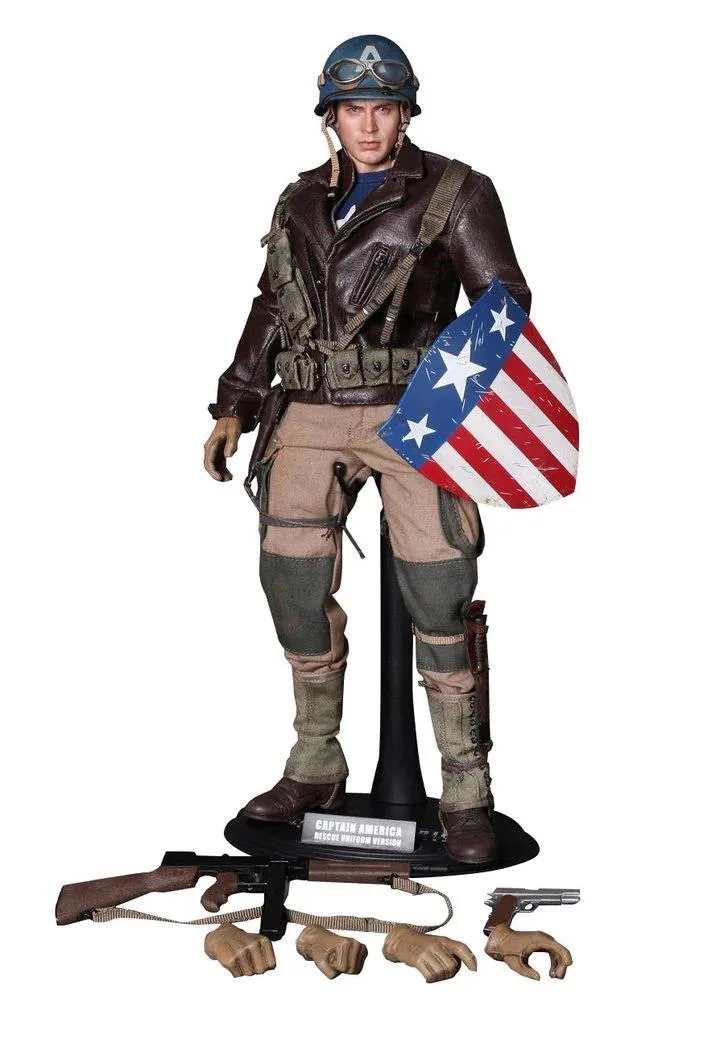 Hot Toys Hot Toys MMS180 Captain America Rescue Uniform Version action figure — product photo