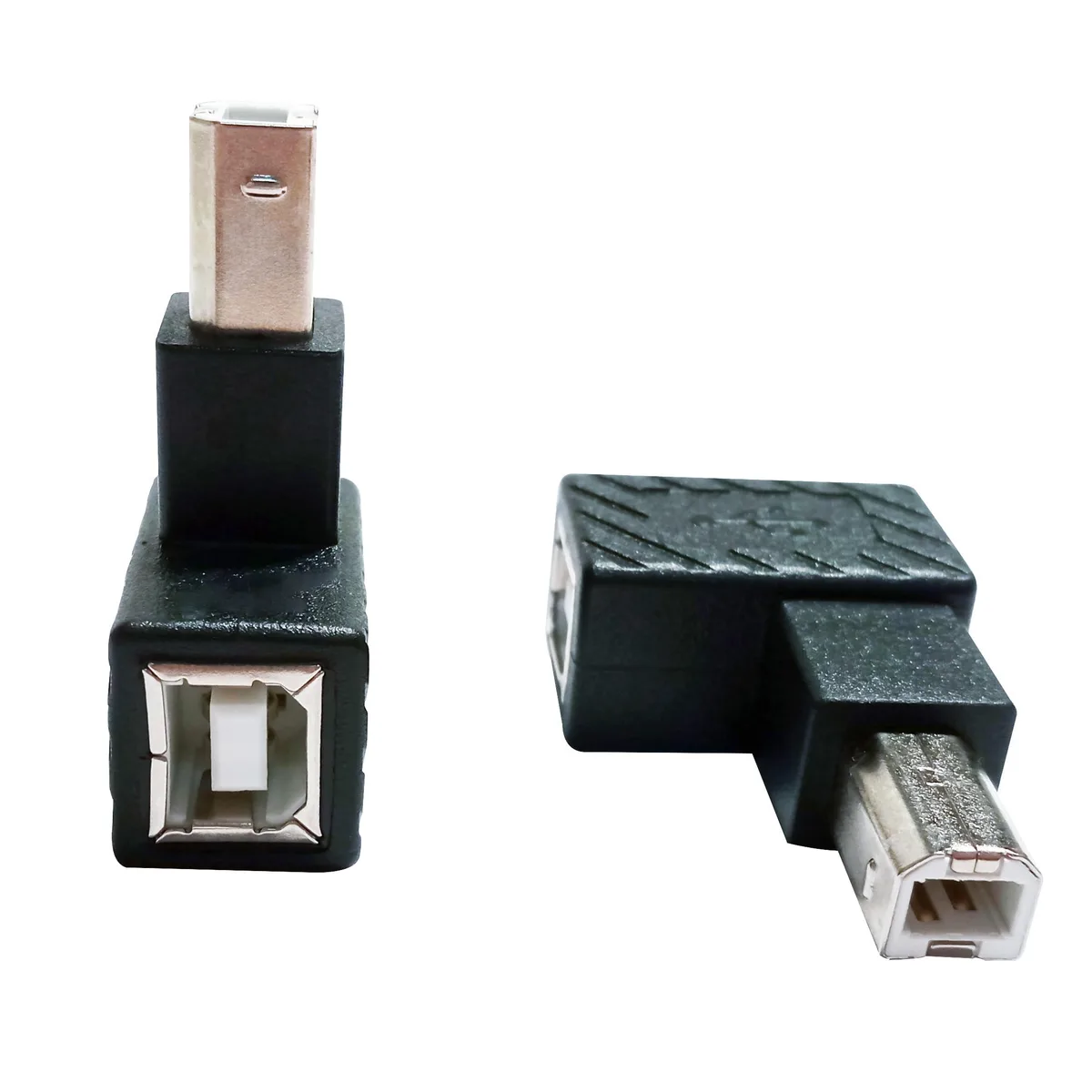 BUCIER BUCIER USB 2.0 Type B Male to Female Left Angle Adapter 2 pcs — product photo
