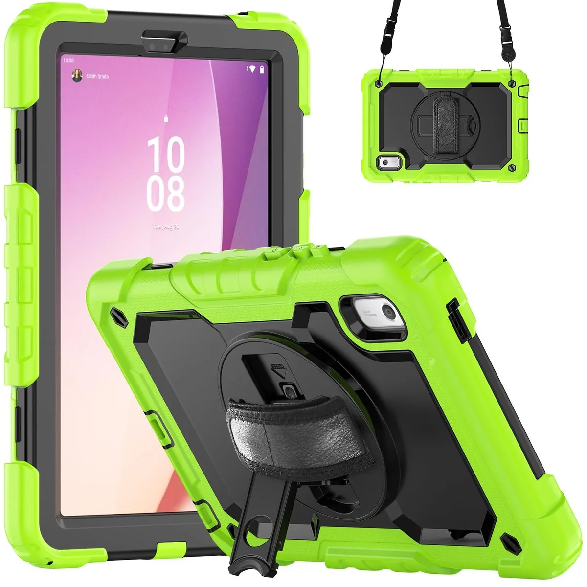 Timoom Timoom Heavy Duty Shockproof Case Green 9.0" TB-310FU 2023 360° Stand Straps — product photo
