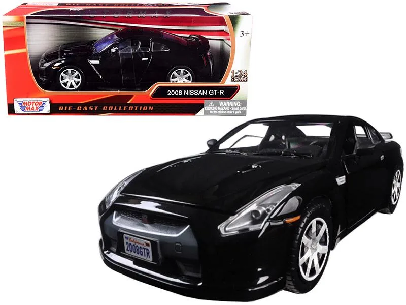 MOTORMAX MOTORMAX 2008 Nissan GT-R R35 Gloss Black 1/24 Diecast — product photo