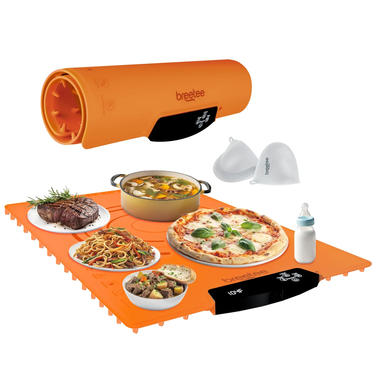 Breetee Breetee WarmPad Pro Orange Warming Tray 300W 23.6" x 15.8 — product photo