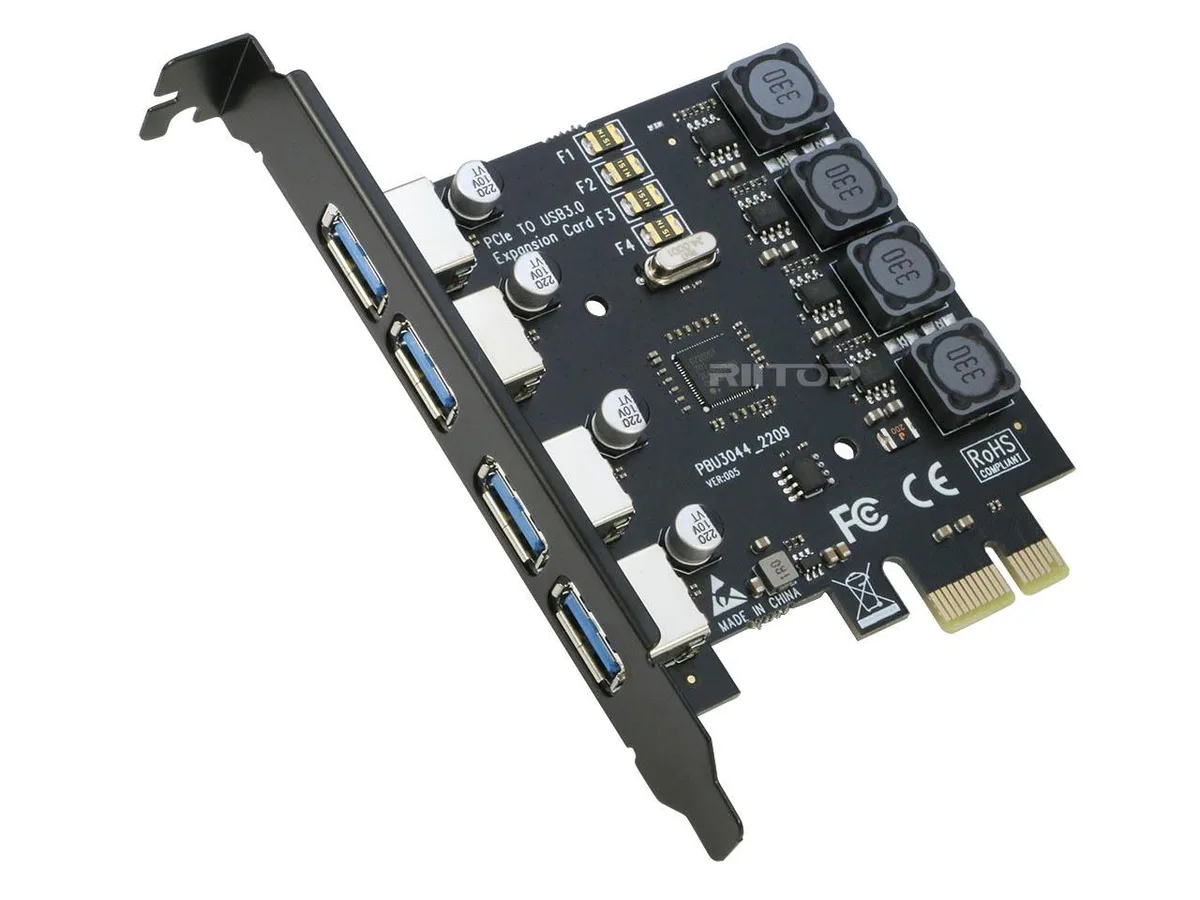 RIITOP RIITOP 4 Port USB 3.0 PCIe x1 Expansion Card — product photo