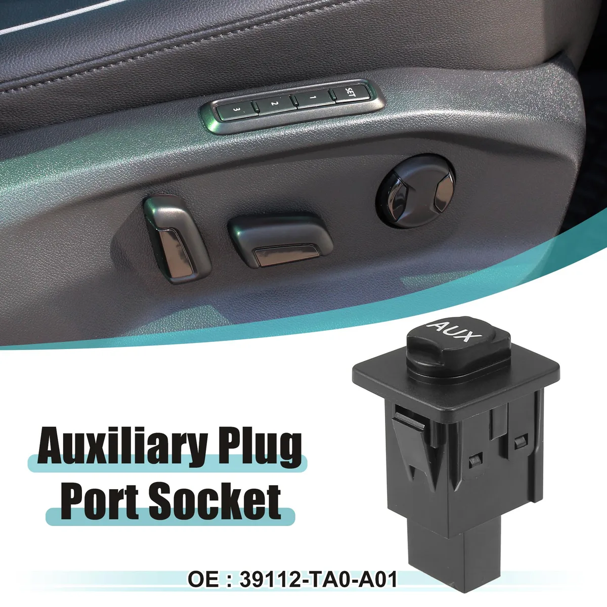 Unique-Bargains Unique-Bargains Aux Port Socket for Honda Crosstour Black — product photo