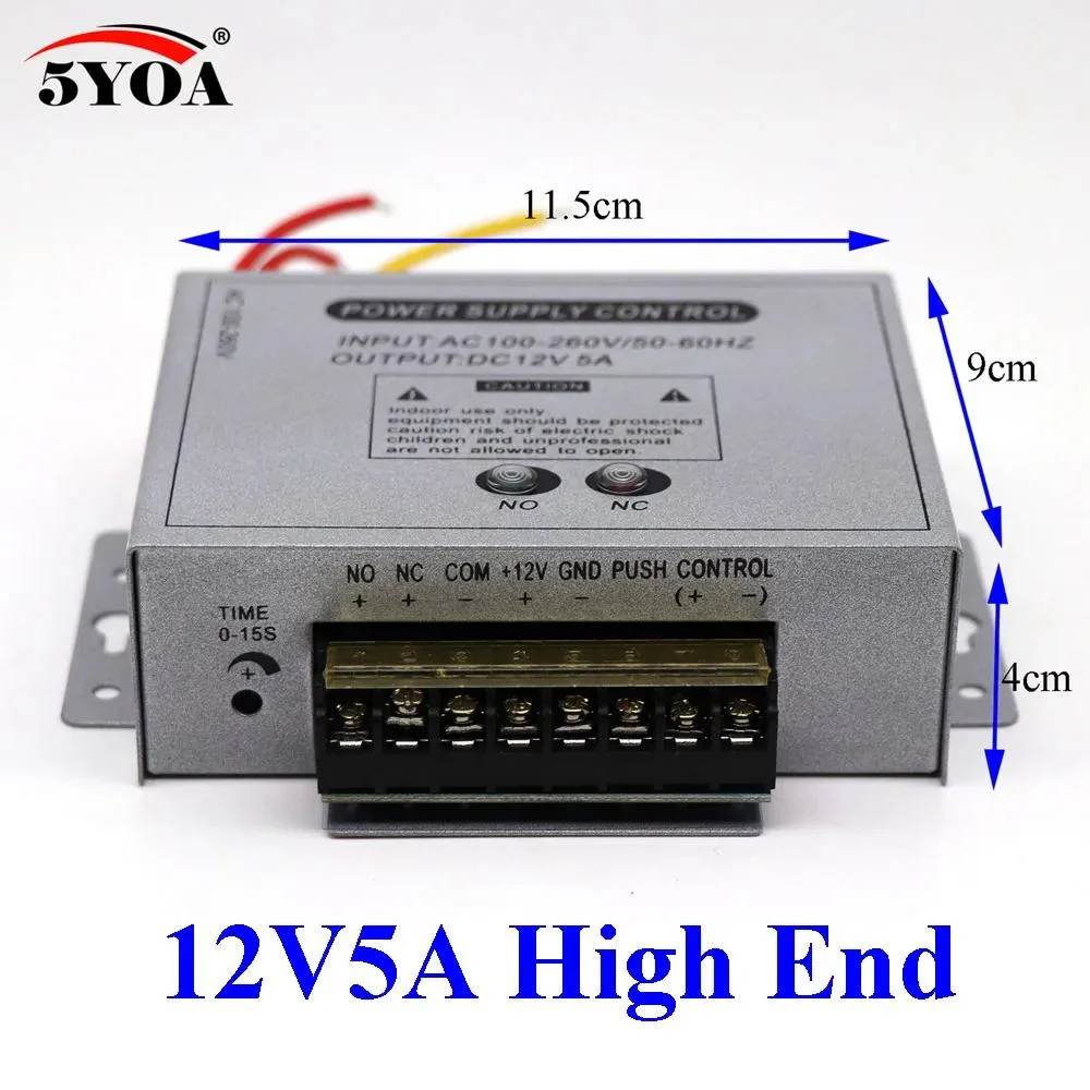 Metal power supply unit for door lock systems, 12V 5A output