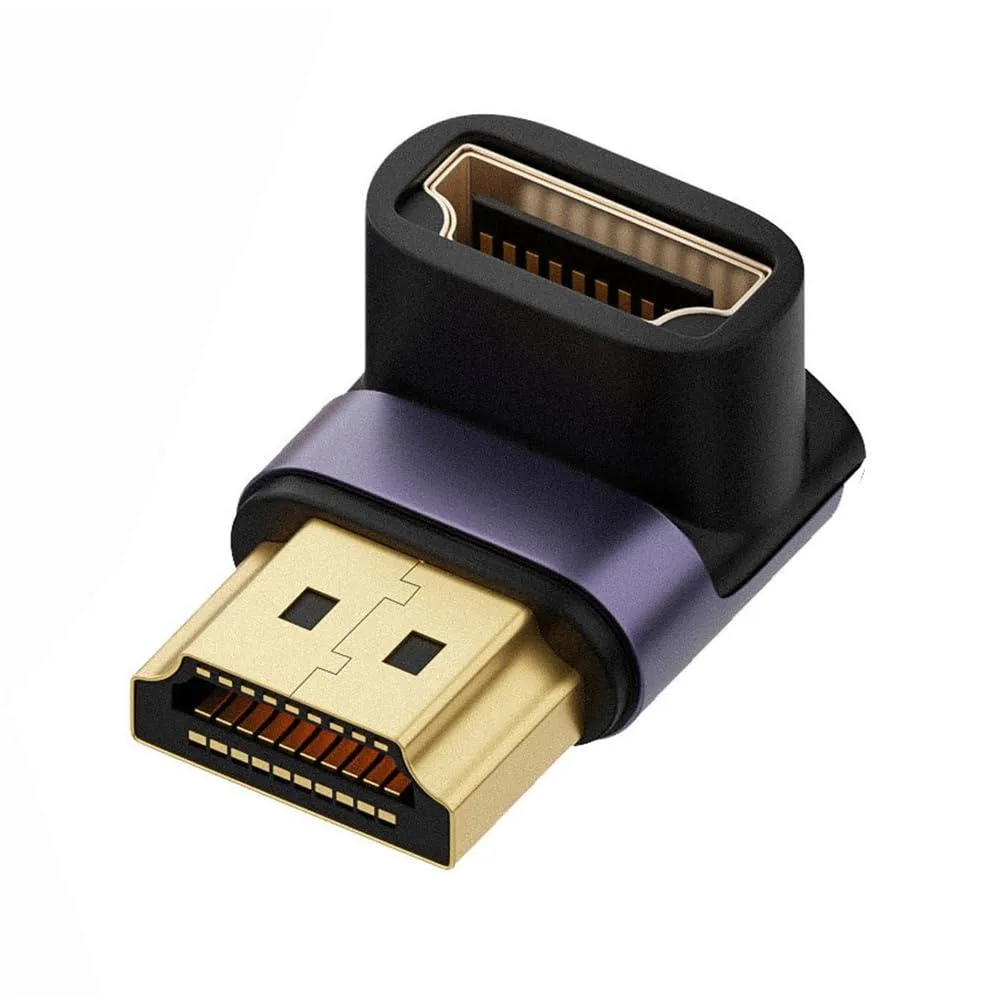 LORDWORLD LORDWORLD HDMI 2.1 Male to Female 90 Degree Down Angled Adapter 8K 60Hz — product photo