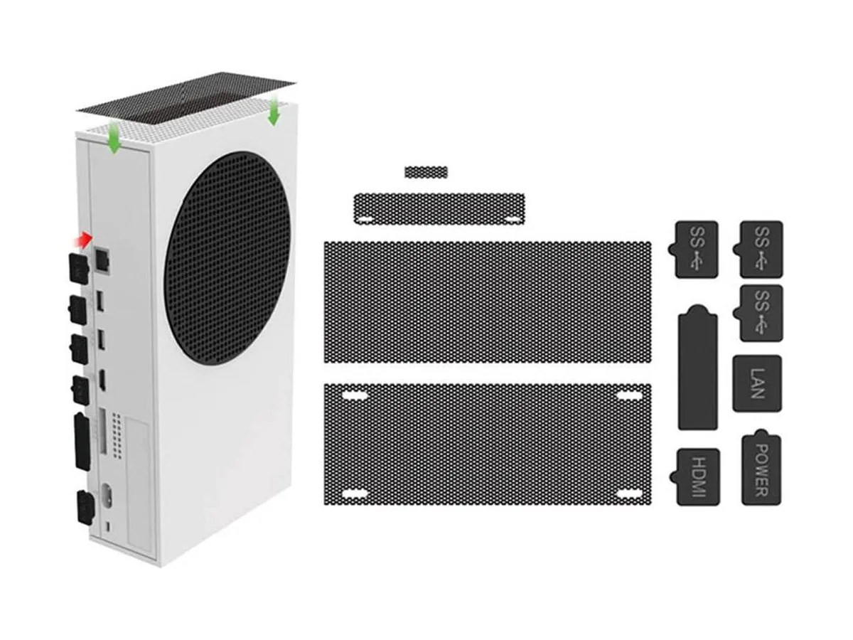 BONAEVER BONAEVER Protection Case for Xbox Series S 7 Silicone Plugs 4 PVC Meshes — product photo